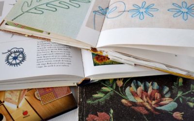 Libros sobre bordado y arte textil