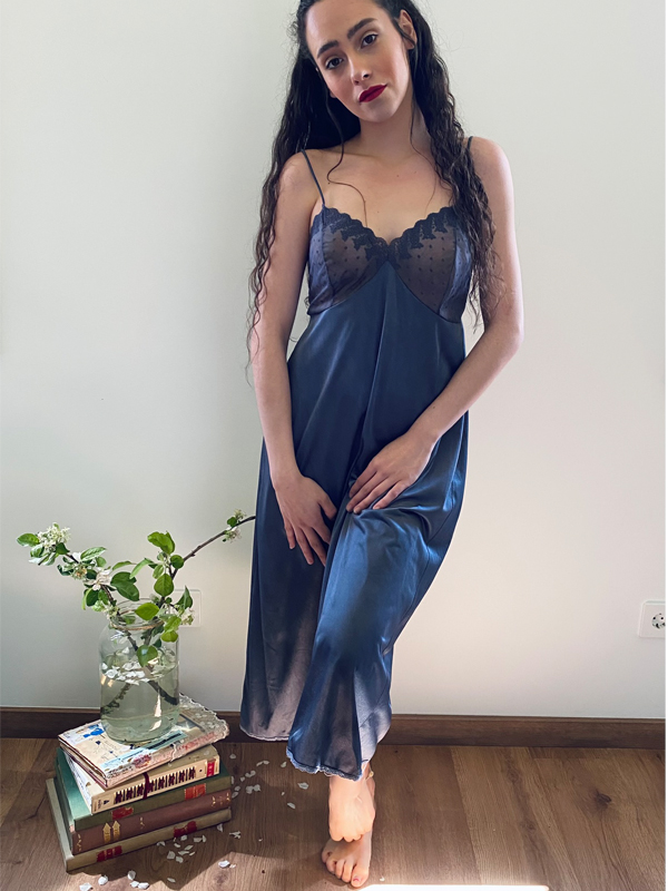 vestido lencero vintage